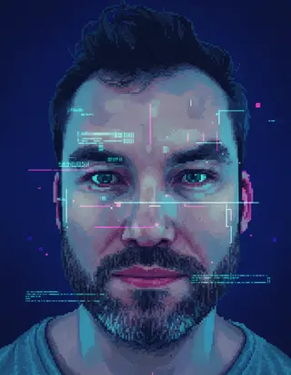 Portrait pixel de François